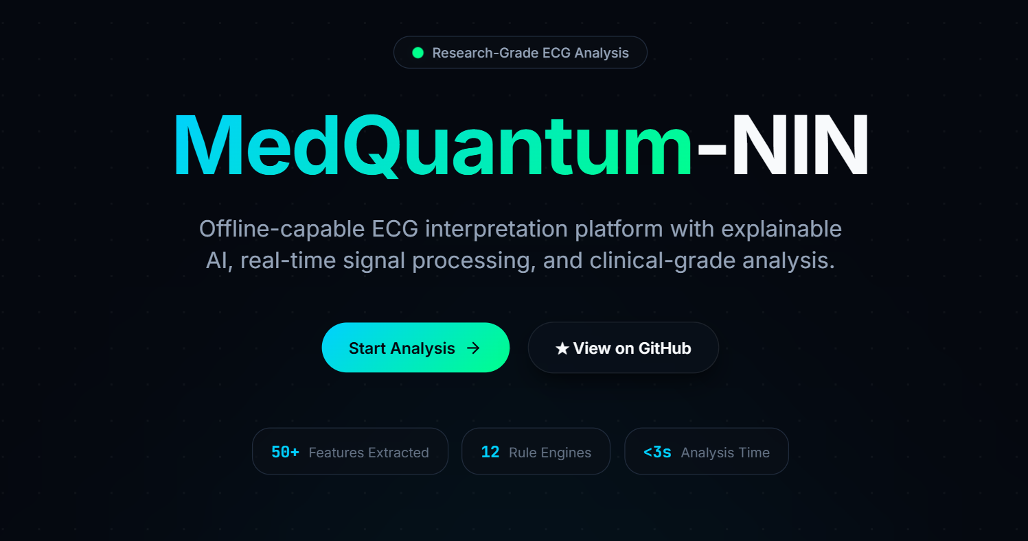 MedQuantum-NIN · Platform landing